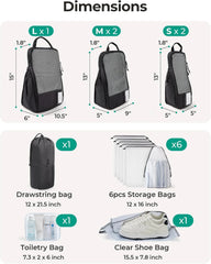 BAGSMART Compression Packing Cubes for Travel Essentials