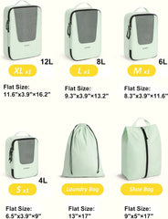 BAGSMART Compression Packing Cubes for Travel, 6/5/4set Lightweight Packing Organizers, Summer Travel Essentials Suitcase Organizer Bags Set