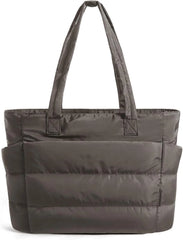 BAGSMART Puffy Tote Bag for Women, Lightweight Work Tote Handbag