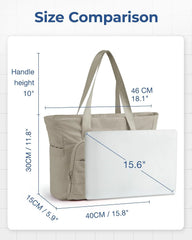 BAGSMART Tote Bag for Women, Lightweight Tote Bag with Yoga Mat Strap
