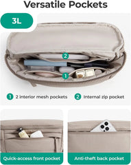 BAGSMART Fanny Packs for Women Cross Body Lightweight Puffy Belt Bag