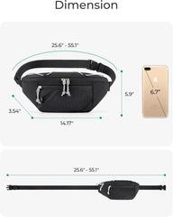 BAGSMART Fanny Packs for Women, Belt Bag for Traveling Hiking, Camel