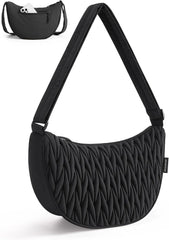 BAGSMART Small Crossbody Bag for Women Men Trendy,Quilted Crossbody Hobo Bag with Adjustable Strap and Inner Pockets