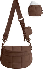 BAGSMART Crossbody Bags for Women, Puffer Cute Bum Bag with Pouch