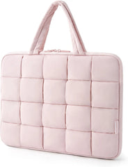 BAGSMART Laptop Case, Puffy Laptop Sleeve with Handle, Compatible with MacBook Air Pro, Laptop Bag for Women