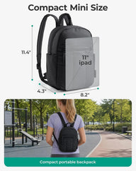 BAGSMART Mini Backpack For Women, Lightweight Small Backpack Purse, Coffee