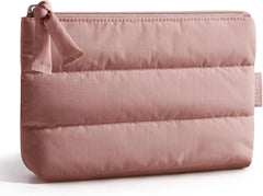 BAGSMART Small Makeup Bag, Machine Washable Puffy Cosmetic Pouch