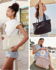BAGSMART Tote Bag for Women, Tote Bag with Zipper Work Tote with Compartments Nurse Shoulder Hanbag for Travel, Gym