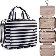 BAGSMART Toiletry Bag Travel Bag with Hanging Hook, Bonchemin Water-resistant Makeup Cosmetic Bag Travel Organizer for Accessories, Shampoo, Full Sized Container, Toiletries, Large