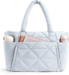 BAGSMART Tote Bag for Women, Puffer Tote Bag for Work Large Shoulder Bag