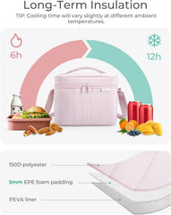BAGSMART Lunch Box for Women, Insulated Lunch Bag Leakproof, Sage Green