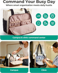 BAGSMART Tote Bag for Women, Puffy Laptop Work College Shoulder Handbag