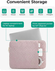 BAGSMART Lightweight Laptop Sleeve with Pocket, Protective Laptop Case
