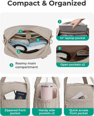 BAGSMART Expandable Personal Item Travel Bag, 2 Set Duffel Bag for Women