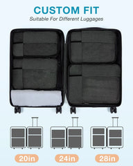 BAGSMART Compression Packing Cubes for Travel, Nylon Luggage Organizer Bags