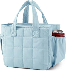 BAGSMART Lunch Bag Women Small Cute Quilted Insulated Leakproof Lightweight