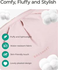 BAGSMART Makeup Bag Travel Toiletry Bag, Wide-open Zipper Pouch