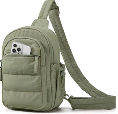 BAGSMART Small Sling Bag for Women, Puffer Crossbody Bag Hobo Handbag