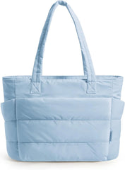 BAGSMART Puffy Tote Bag for Women, Lightweight Work Tote Handbag