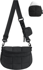 BAGSMART Crossbody Bags for Women, Puffer Cute Bum Bag with Pouch