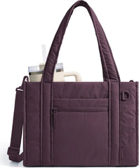 BAGSMART Boxy Tote Bag for Women, Crossbody Work Bag with Zipper