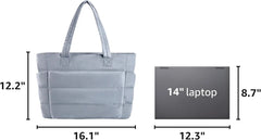 BAGSMART Puffy Tote Bag for Women, Lightweight Work Tote Handbag