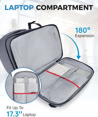 BAGSMART Camera Bag for DSLR, Waterproof Camera Backpacks for Photographers, Camera Case with Laptop Compartment-15.6" Grey