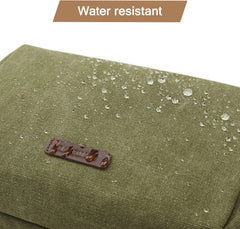 BAGSMART Toiletry Bag for Men, Canvas Travel Toiletry Organizer Dopp Kit Water-resistant Shaving Bag for Toiletries Accessories,Green-Large