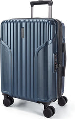 BAGSMART Carry On Luggage 22x14x9 Airline Approved, Expandable Suitcase with Wheels,Dark Blue