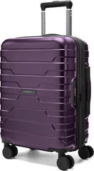 BAGSMART Carry-On Luggage 20" Expandable Spinner 22x14x9,Purple