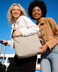 BAGSMART Tote Bag for Women, Travel Tote Beach Bag with Zipper for Gym
