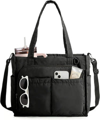 BAGSMART Tote Bag for Women, Puffy Laptop Work College Shoulder Handbag