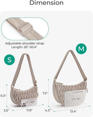 BAGSMART Small Crossbody Bag for Women Men Trendy,Quilted Crossbody Hobo Bag with Adjustable Strap and Inner Pockets