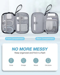 BAGSMART Electronics Travel Organizer for Cords Chargers Phones, Black