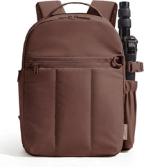 BAGSMART Camera Backpack for Women with Laptop Compartment, Coffee Brown