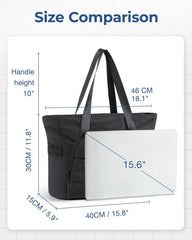 BAGSMART Tote Bag for Women, Lightweight Tote Bag with Yoga Mat Strap