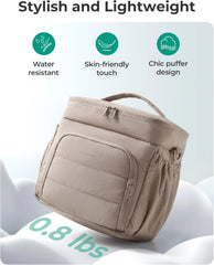 BAGSMART Puffy Insulated Lunch Bag, Lightweight Large 14L Double Deck