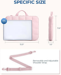 BAGSMART Laptop Case with Handle, Puffy Laptop Sleeve Bag for Women