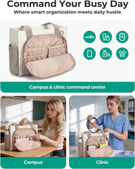 BAGSMART Tote Bag for Women, Puffy Laptop Work College Shoulder Handbag