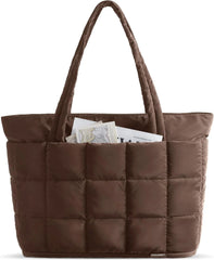 BAGSMART Expandable Tote Bag for Women, Puffer Work Tote Travel Bag