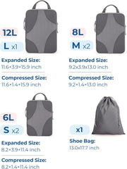 Bagsmart Compression Packing Cubes, Travel Bag Cruise Ship Essentials