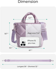 BAGSMART Crossbody Bags for Women, Lightweight Purses for Women, Quilted Puffer Tote Handbags for Daily Use,Shop,Travel