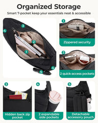 BAGSMART Crossbody Purses for Women with Adjustable Strap Small Puffer bag