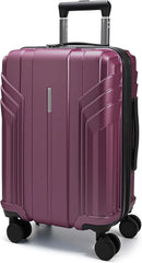 BAGSMART Expandable Carry On Luggage 22x14x9 Airline Approved, Purplish Red