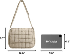 BAGSMART Lightweight Crossbody Bags for Women, Quilted Puffer Shoulder HandBags with Adjustable Strap for Travel