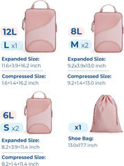 Bagsmart Compression Packing Cubes, Travel Bag Cruise Ship Essentials