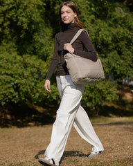 BAGSMART Puffy Tote Bag for Women, Lightweight Work Tote Handbag