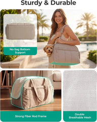 BAGSMART Dog Purse Carrier for Small Dogs Up to 13lbs Puppy Travel Tote Bag