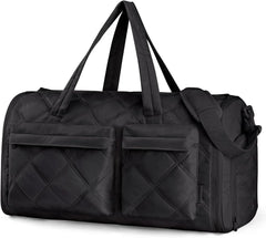 BAGSMART Garment Duffel Bag, Convertible 2-in-1 Puffy Water-Resistant Carry-On with Shoe Compartment (A-Black)