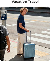 BAGSMART Expandable Carry On Luggage 22x14x9 Airline Approved, Airy Blue